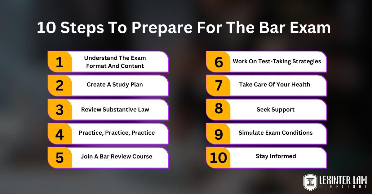 10 Steps To Prepare For The Bar Exam