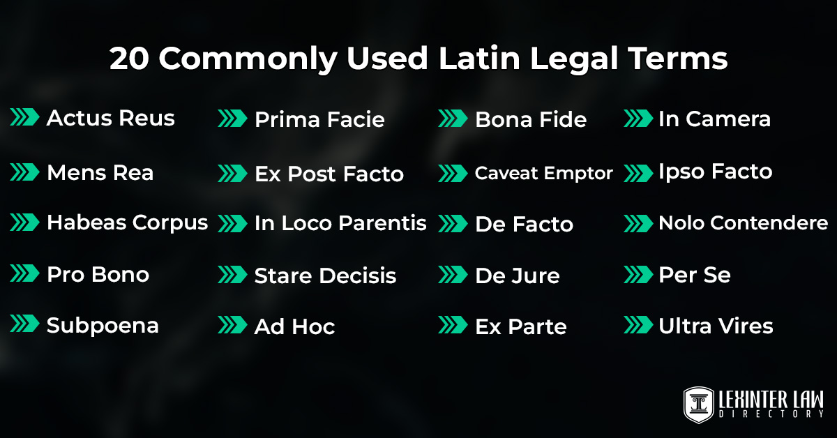 20 Commonly Used Latin Legal Terms