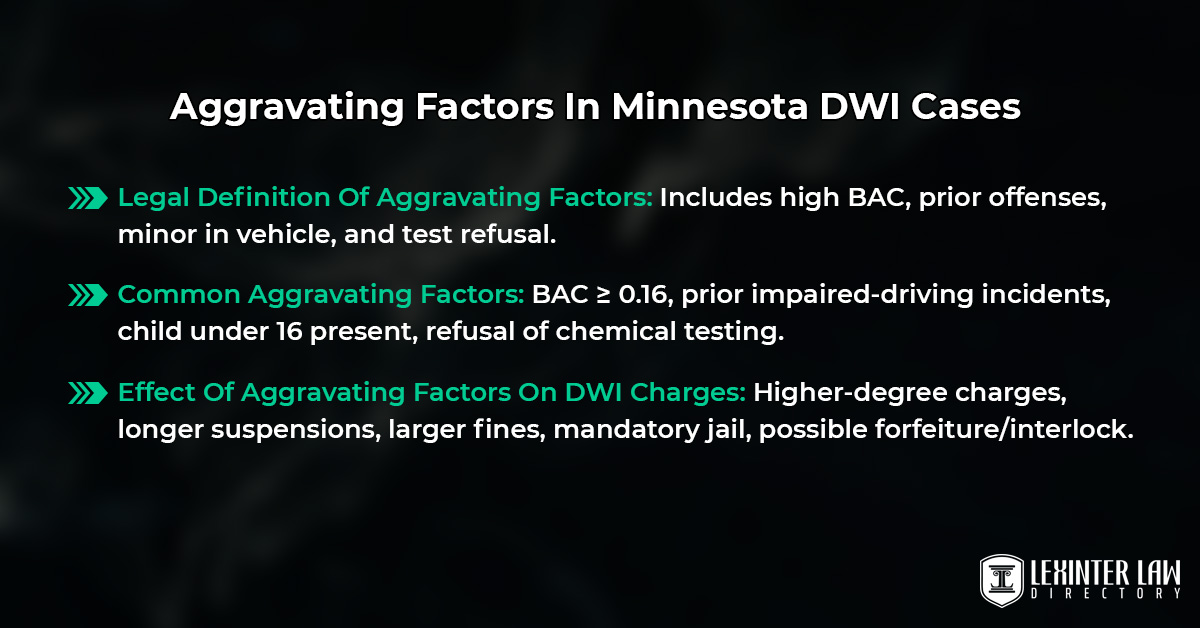 Aggravating Factors In Minnesota DWI Cases