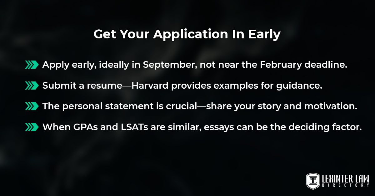 Get Your Application In Early