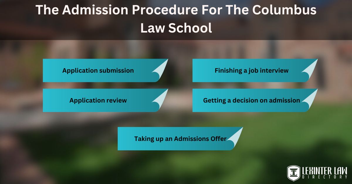 The Admission Procedure For The Columbus Law School