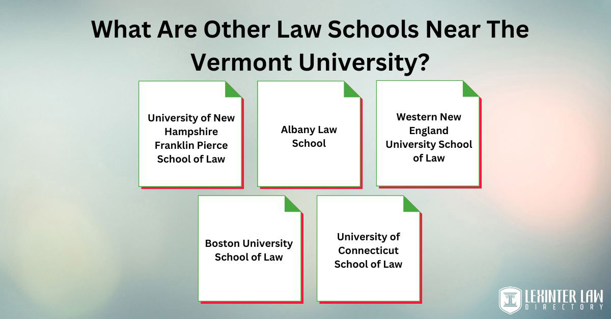 What Are Other Law Schools Near The Vermont University