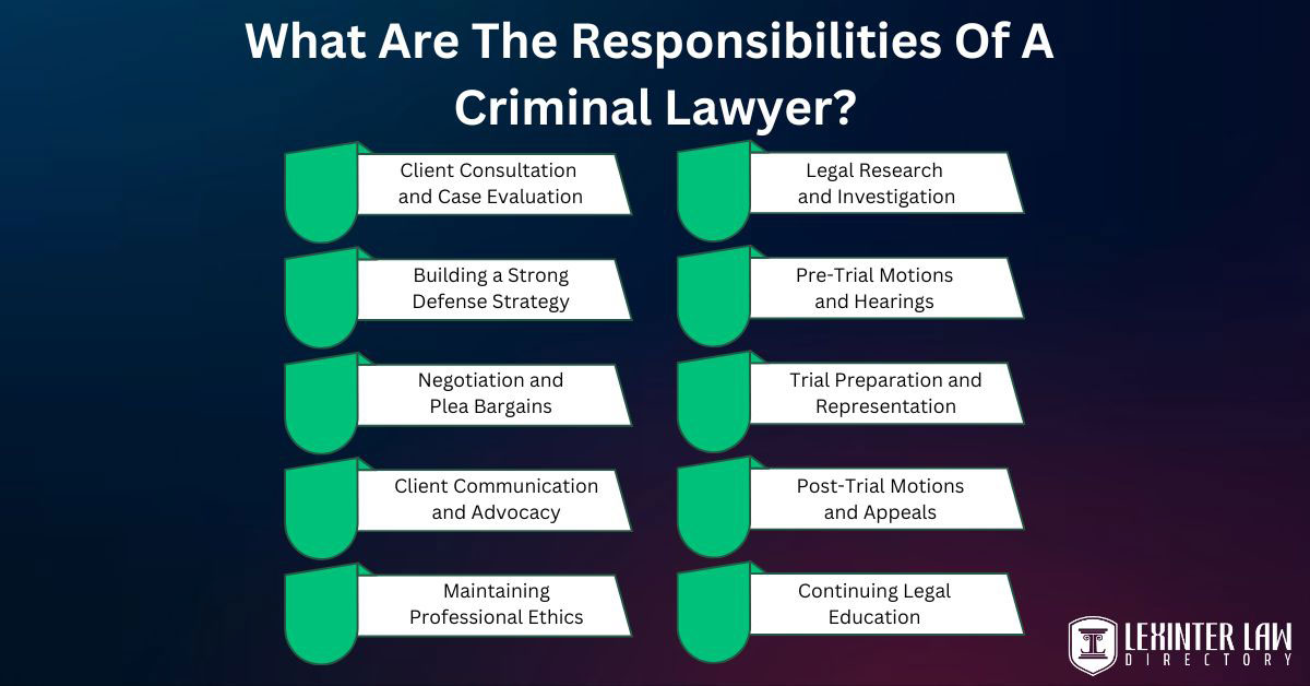 What Are The Responsibilities Of A Criminal Lawyer