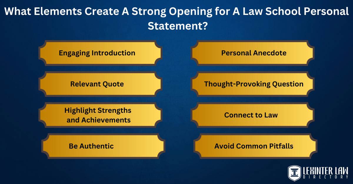 What Elements Create A Strong Opening for A Law School Personal Statement?