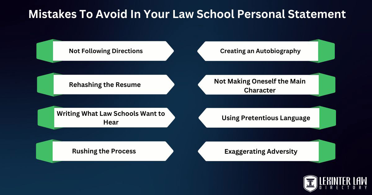 What Mistakes Are To Be Avoided When Writing A Law School Personal Statement?