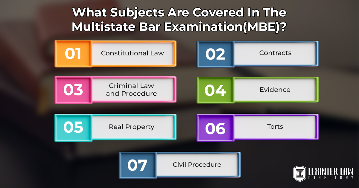 What Subjects Are Covered In The Multistate Bar Examination(MBE)?